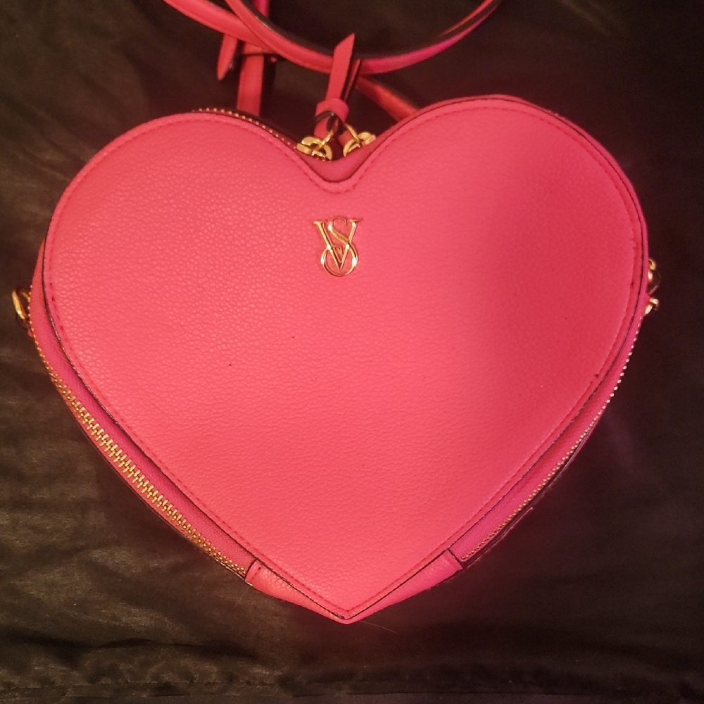 Victoria's Secret Fuchsia Heart Crossbody Bag